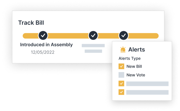 Politics.AI bill tracking and alert intelligence preview
