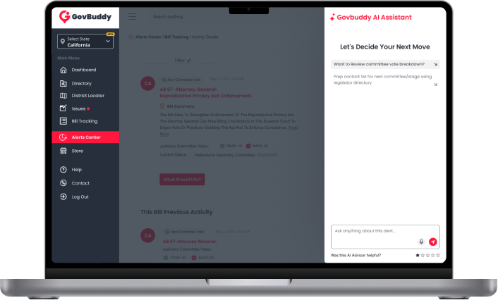 GovBuddy Engage dashboard preview