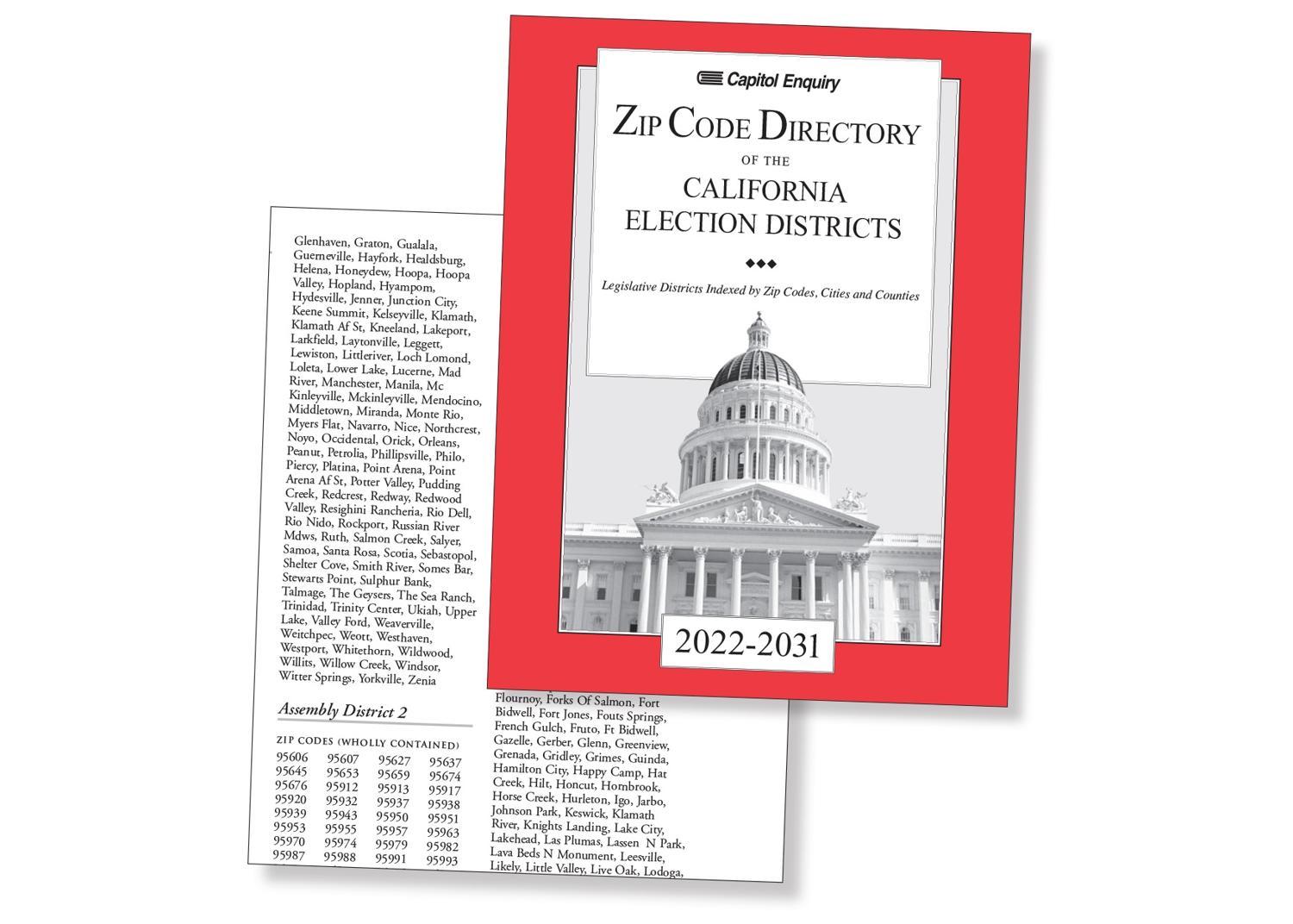 2022-2031 Election District Zip Code Book (ZIPBK)