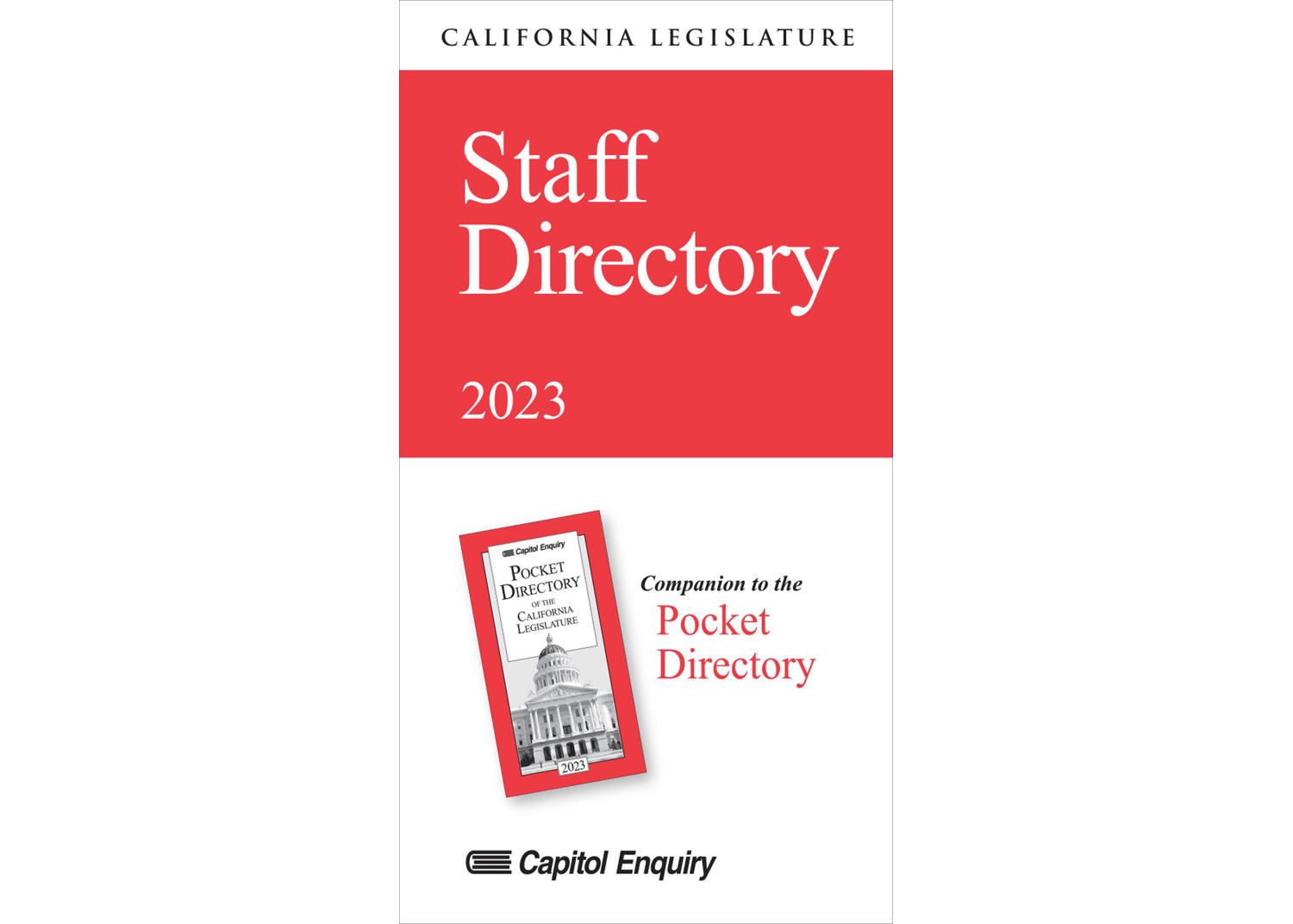 2023 Staff Directory - California Legislature (ST23)